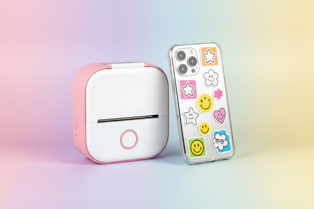 MemoMate™ Creator Bundle: Wireless Ink-Free Printer + 4 Sticker Rolls