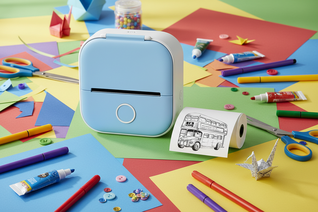 MemoMate™ Creator Bundle: Wireless Ink-Free Printer + 4 Sticker Rolls