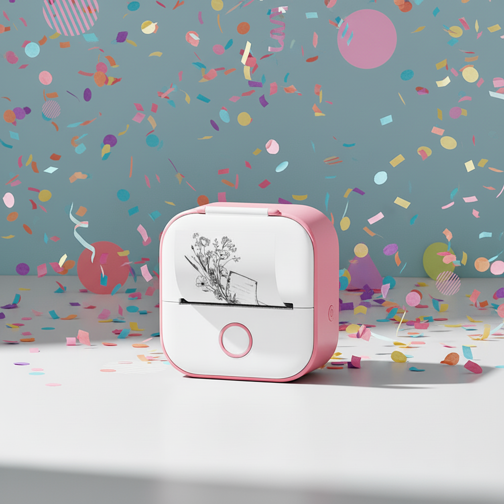 MemoMate™ Creator Bundle: Wireless Ink-Free Printer + 4 Sticker Rolls